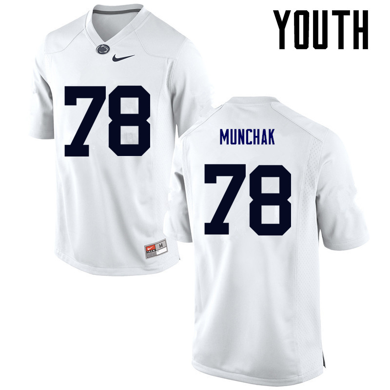 Youth Penn State Nittany Lions #78 Mike Munchak College Football Jerseys-White